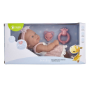 Пупс JUNFA Pure Baby 30см в розовом платье, носочках, повязке, с аксессуарами