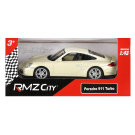 Машинка металлическая Uni-Fortune RMZ City 1:43 Porsche 911 Turbo, без механизмов, цвет белый