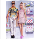 Кукла Defa Lucy "В ожидании чуда: муж и беременная жена", в наборе с игровыми предметами, 29 и 30 см