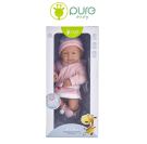 Пупс JUNFA Pure Baby 35см в кофточке, розовом платье, шапочке, в коробке