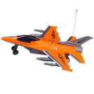 Самолет Abtoys Истребитель с двухканальным пультом управления, со световыми эффектами, оранжевый, 24х17,5х9см