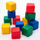 Набор кубиков из выдувной пластмассы, 15 штук (8 см)