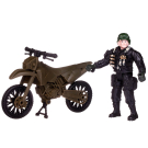 Игровой набор Abtoys Боевая сила Военная техника: танк, вертолет, мотоцикл, 2 фигурки солдат