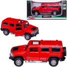 Машинка металлическая MSZ серия 1:43 Hummer H3, цвет красный, инерционный механизм, двери открываются