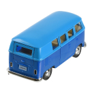 Машинка металлическая Uni-Fortune RMZ City серия 1:32 Автобус инерционный Volkswagen Samba bus Transporter, цвет матовый голубой с синим, двери открываются