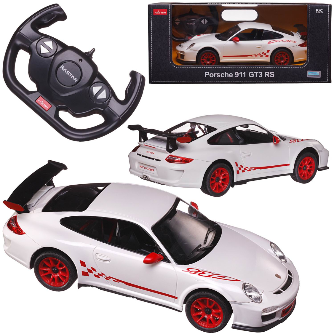 Машина р/у 1:14 Porsche GT3 RS, цвет белый, светящиеся фары | купить, цена,  отзывы