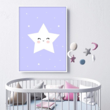 Интерьерный дизайнерский постер "Моя звездочка" (размер А3)