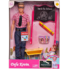Кукла Defa Kevin Учитель иученица на уроке в наборе с игровыми предметами 2 вида 30 см