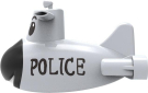 Лодка подводная SUBlife - "полицейский Кинг", черно-белая, работает от встроенного аккумулятора