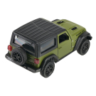 Машина металлическая RMZ City серия 1:32 Jeep Rubicon 2021 закрытый верх, инерционный механизм, зеленый матовый цвет, двери открываются.