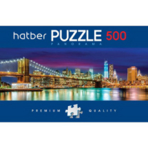 Пазл Hatber Premium 500 элементов А2ф 665Х230 мм ПанорамаНочной город
