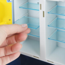 Игрушечная техника ABtoys Помогаю Маме Холодильник синий с продуктами на батарейках