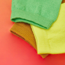 Набор детских носков 3 пары размер 20-22 горчичный/желтый/салатовый