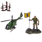 Игровой набор Abtoys Боевая сила Вертолет, фигурка солдата и другие аксессуары, в пакете