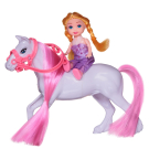 Игровой набор Abtoys Моя лошадка Белая лошадка и девочка-наездница