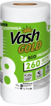 Бумажные полотенца Super VASH GOLD ECO FRIENDLY 260 листов рулон 20,3*22