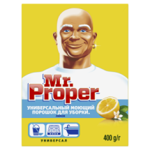 MrProper Порошок моющий для уборки Универсал Лимон с отбеливателем 400г