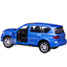 Машинка металлическая Abtoys АвтоСити 1:36 Кроссовер семейный инерционный с открывающими передними дверцами синий свет звук