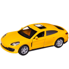 Машинка металлическая Abtoys АвтоСити 1:36 Седан купе инерционный с открывающими передними дверцами желтый свет звук