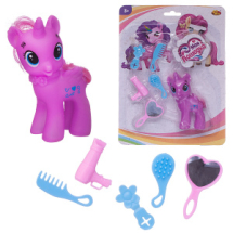 Игровой набор Abtoys Моя лошадка Пони единорог фиолетовая с игровыми предметами