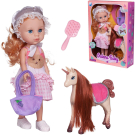 Кукла Junfa Ardana Baby с лошадкой-единорогом, 3 модели 32,5см