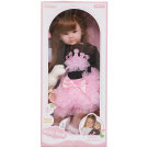 Кукла Junfa в темной толстовке и розовой юбке с плюшевым кроликом 60 см