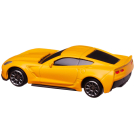 Машинка металлическая Uni-Fortune RMZ City 1:64 Chevrolet Corvette, без механизмов, цвет желтый матовый, 9 x 4.2 x 4 см