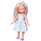 Кукла ABtoys Времена года 32 см в голубом сарафане в белый горошек