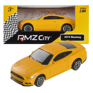 Машинка металлическая Uni-Fortune RMZ City 1:64 Ford Mustang 2015, без механизмов, цвет матовый желтый