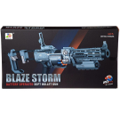 Бластер "Blaze Storm" серо-голубой с 20 мягкими пулями, автоматическая стрельба, в коробке