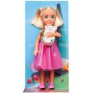 Кукла Defa Lucy Малышка в золотисто-розовом платье с белым медвежонком, 15 см