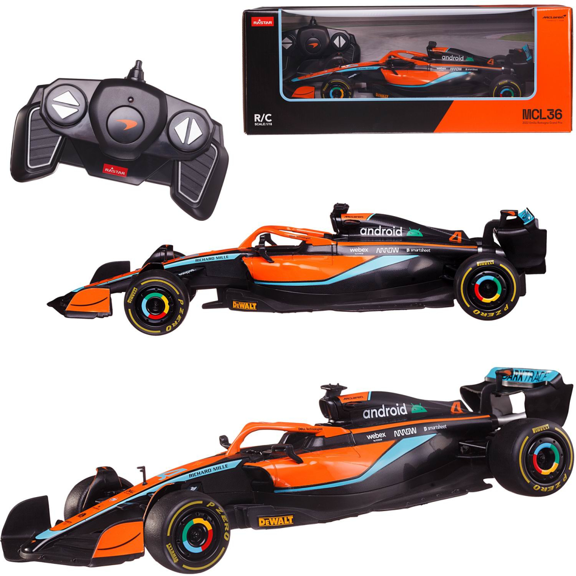 Машина р/у 1:18 Формула 1 McLaren F1 MCL36, 2,4G, цвет оранжевый, комплект  стикеров., 31.3*11.3*6.9 | купить, цена, отзывы