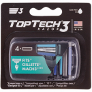 TopTech Razor 3 Сменные кассеты мужские, 4 шт