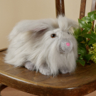 Мягкая игрушка Abtoys Домашние любимцы. Кролик ангорский серо-голубой, 25см.
