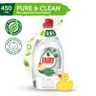 Fairy pure&clean Гель для мытья посуды 450мл