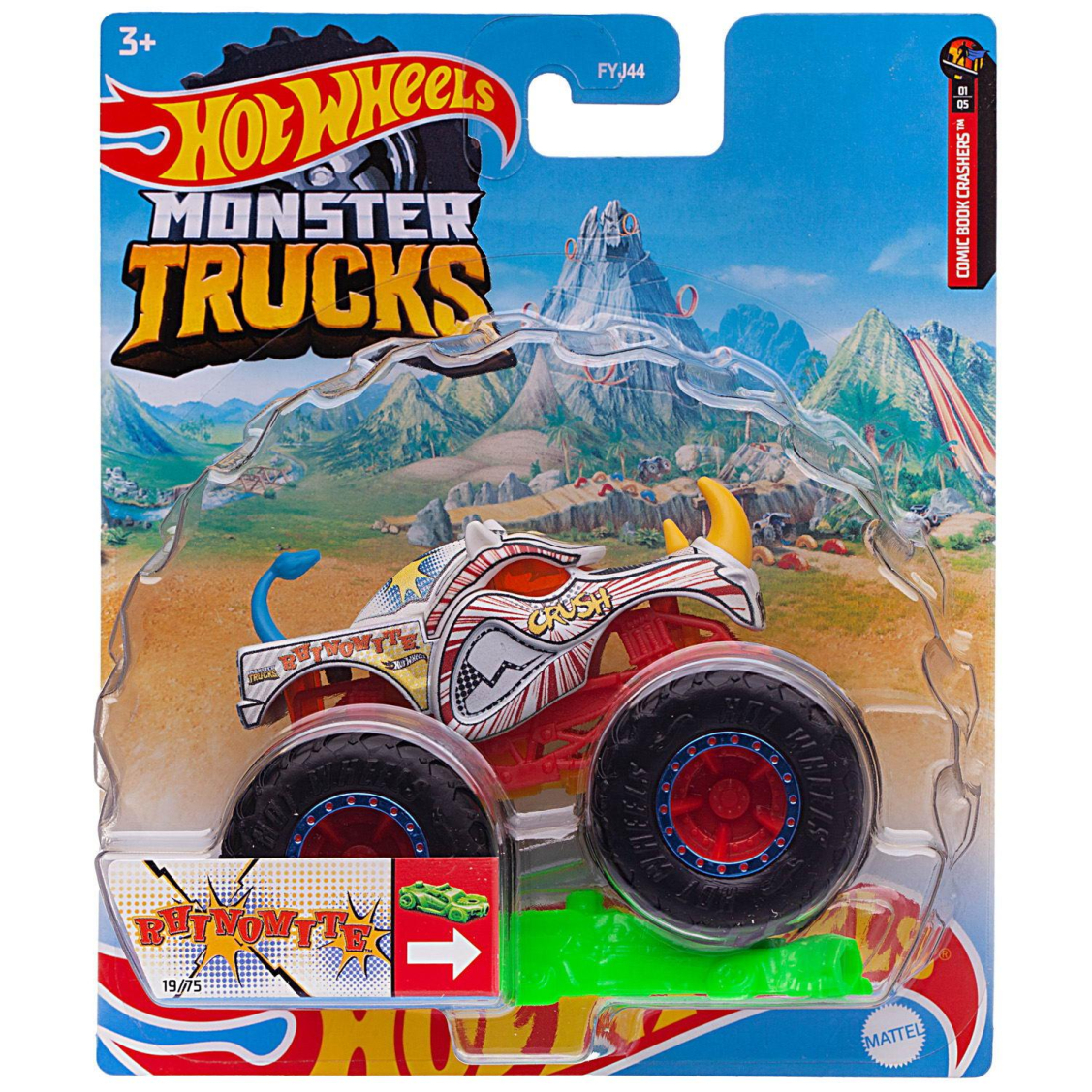 Машинка Mattel Hot Wheels Базовый Монстр трак 1:64 №1