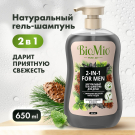 BioMio Гель для душа Мята и кедр Гель-шампунь мужской