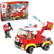 Конструктор Qman серия MineCity Пожарная машина 110 деталей Конструктор Qman серия MineCity Пожарная машина 110 деталей