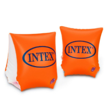 Нарукавники надувные INTEX оранжевые "Deluxe Arm Bands" (Маленькие люкс), 3-6 лет, 23х15 см