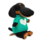 Мягкая игрушка BUDI BASA Собака Ваксон в свитере с сердцем 29 см