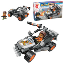 Конструктор Qman серия MineCity Преступник на машине с ракетной установкой 127 деталей Конструктор Qman серия MineCity Преступник на машине с ракетной установкой 127 деталей