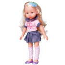 Кукла ABtoys Времена года 32 см в розовой кофте и джинсовой короткой юбке