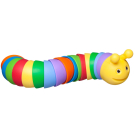 Игрушка-антистресс Junfa Гусеница разноцветная гибкая 18 см