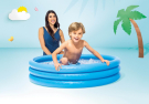 Бассейн надувной детский INTEX Crystal Blue Pool (Кристально-голубой) от 2-х лет 114х25см