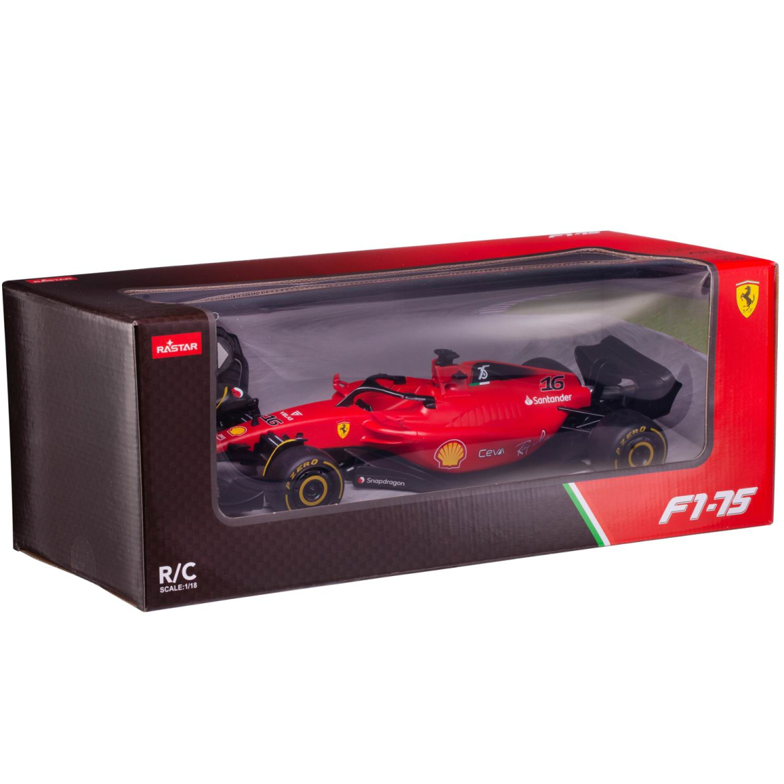 Машина р/у 1:18 Формула 1 Ferrari F1 75, 2,4G, цвет красный, комплект  стикеров., 31.2*11.2*6.9