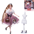Кукла ABtoys "Королевский прием" с диадемой, в платье с меховой накидкой, светлые волосы 30см
