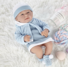 Пупс JUNFA Pure Baby 35см в кофточке, платье и шапочке, в коробке