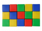 Набор кубиков из выдувной пластмассы, 15 штук (8 см)