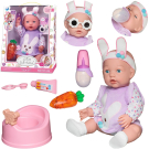 Игровой набор ABtoys Baby Ardana Пупс-кукла Зайчик 40см и игровые предметы