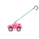 Игрушка-каталка ПОЛЕСЬЕ автомобиль Легионер с ручкой (розовый)
